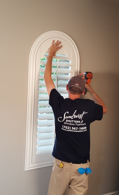 Shutter install in San Antonio bedroom